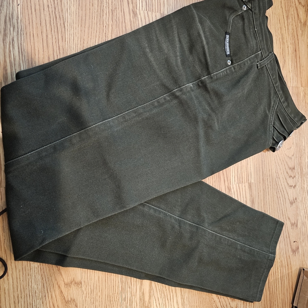 ROUGHRIDER Stylish High Rise Women's Jeans in Forest Green